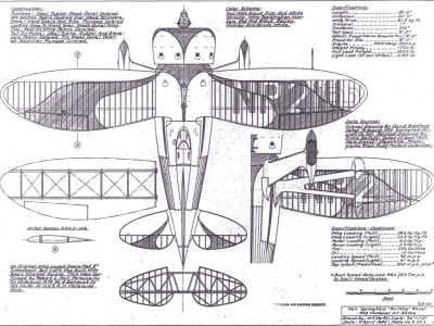 Hall Bulldog 3-view drawing by Kerka, 1980 - Drawing 2